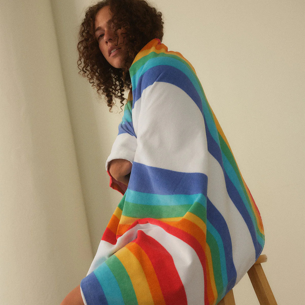 SLOWTIDE TOWEL ROYGBIV - WHITE