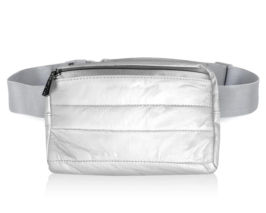 HI LOVE Shimmer White Fanny Pack