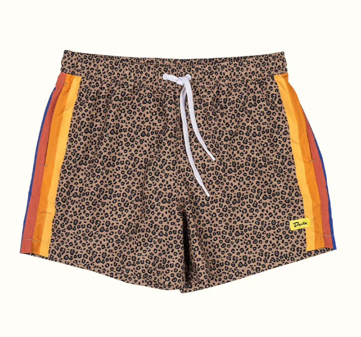 DUVIN DESERT LEOPARD SWIM SHORT BRN