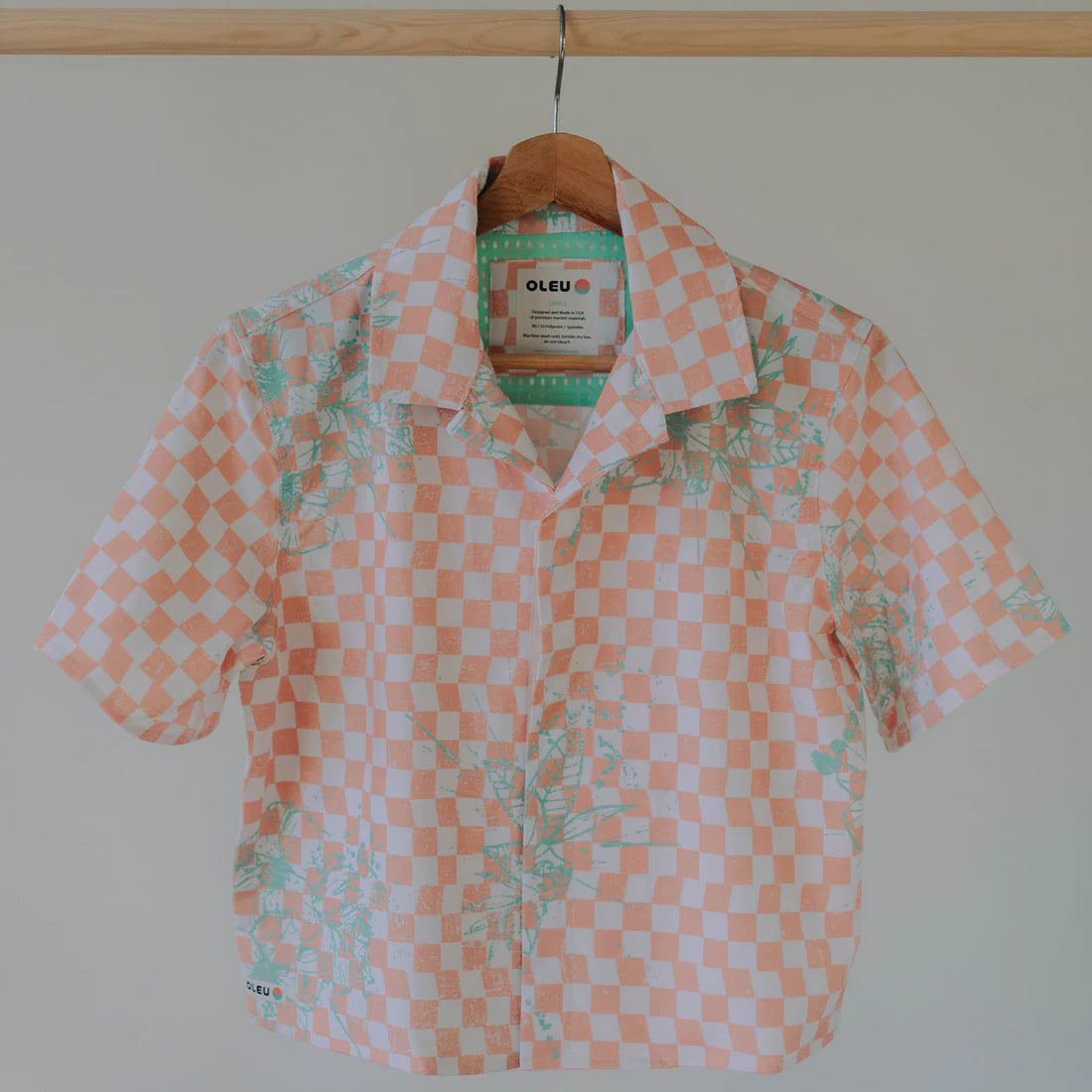 OLEU CHECKER WMNS CROPPED BOARDSHIRT